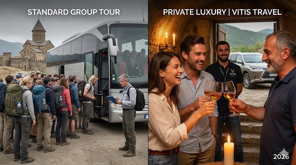 Private Tour vs. Group Tour in Georgia: Why Choose Vitis Travel? (2026 Guide)