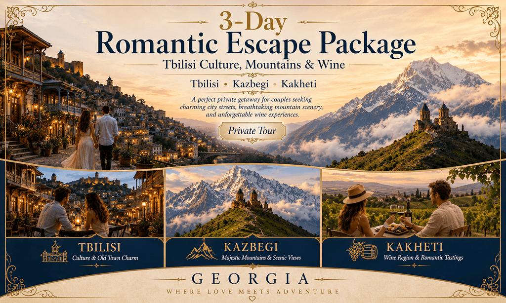 3-Day Romantic Escape Package  Tbilisi Culture, Mountains & Wine